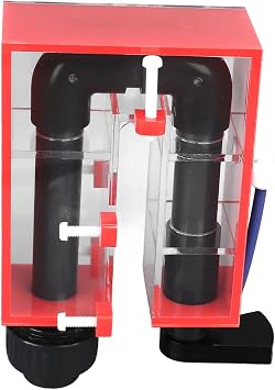Water Tank Overflow Box Wall Mounted Acrylic Circulating Water Pump Return Box for Fish Tank Sturdy Durable Transparent Design Enhance Water Circulation Quick Installation Space Red