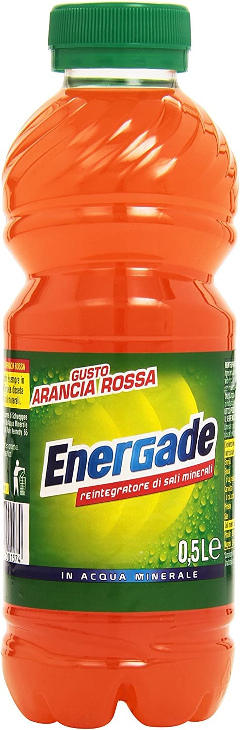 Energade Arancia Rossa Bevanda Energtica - Bebidas energéticas (24 unidades, 0,5 l), color rojo y naranja