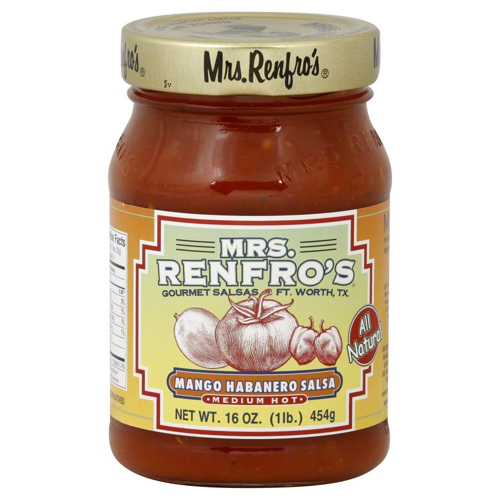 Renfro Fine Foods Salsa, Mango Habanero, 16-Ounce (Pack of 6)