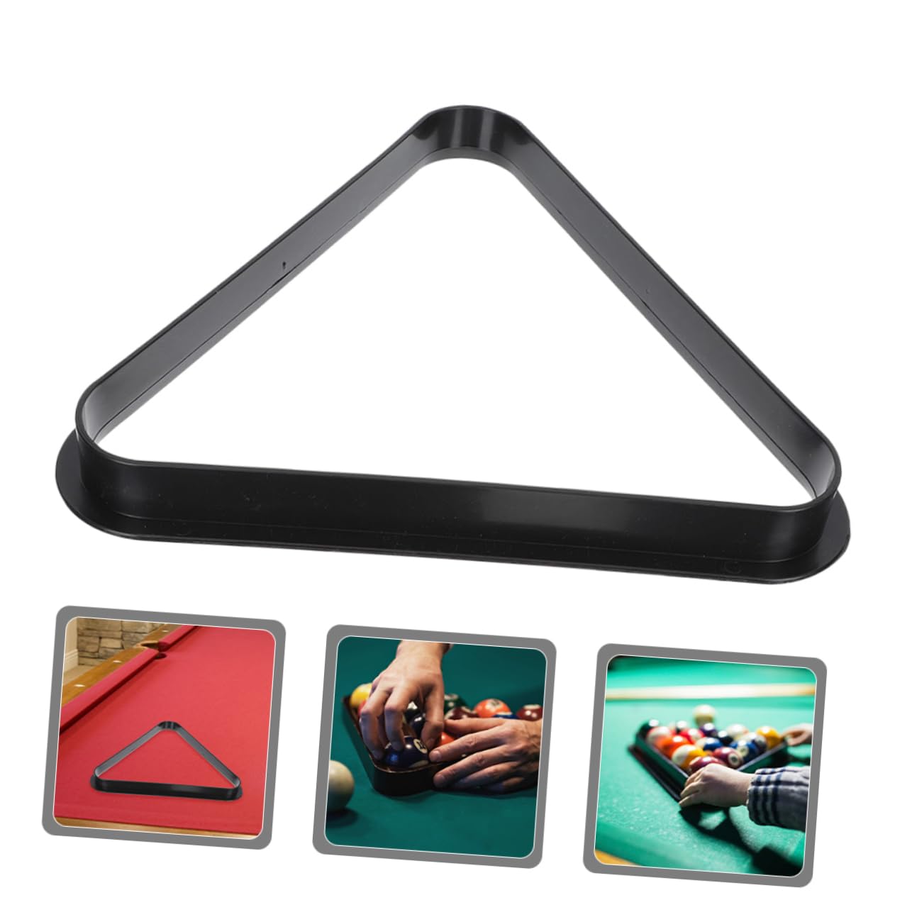 VANZACK Mini Billiard Rack Retro Style Triangle Billiard Frame for Pool Table Sturdy Plastic Pool Balls Holder