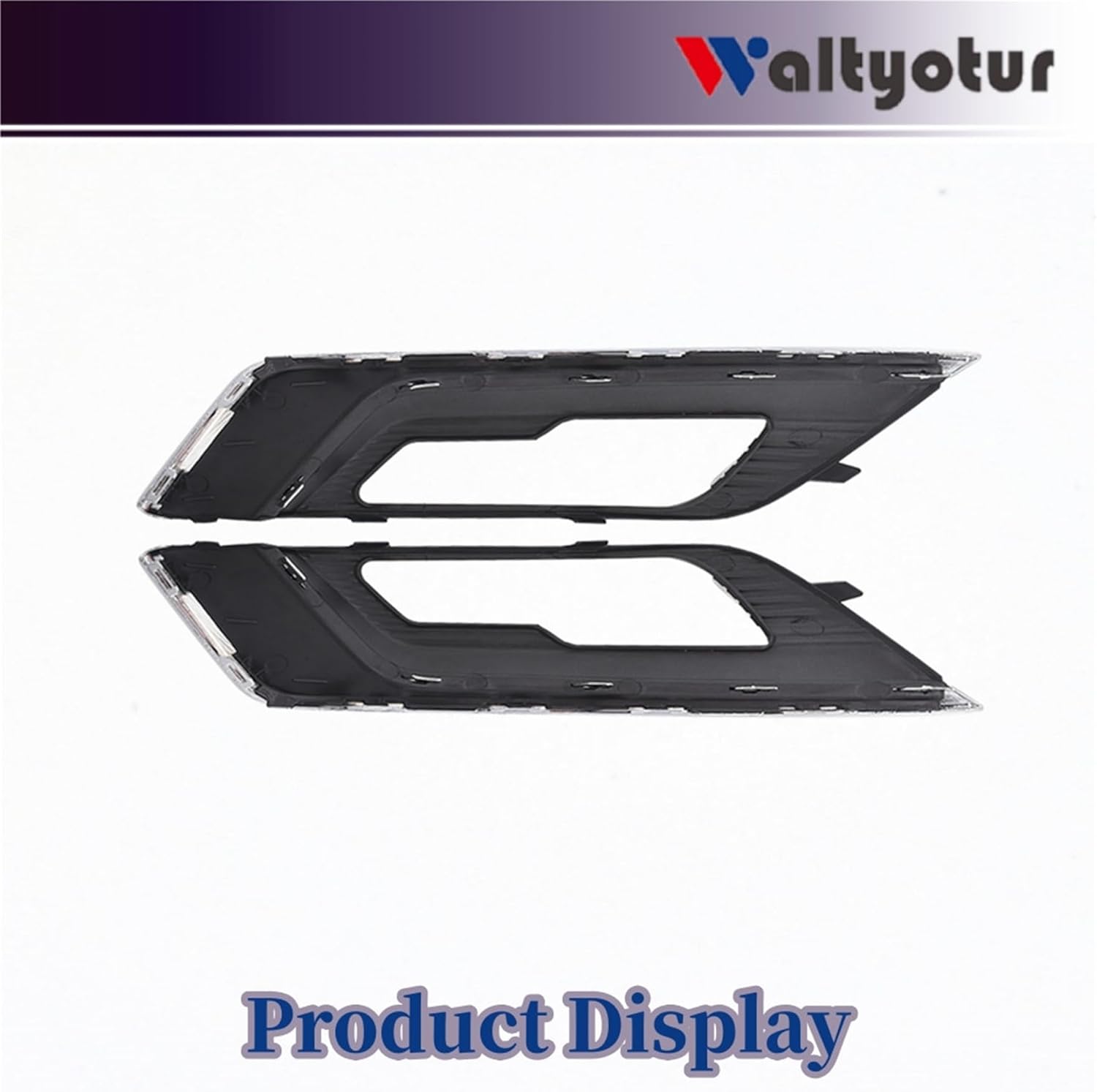 waltyotur Front Bumper Lower Grille Fog Light Lamp Cover Fog Light Lamp Trim Grille Replacement for 2017 2018 Fusion