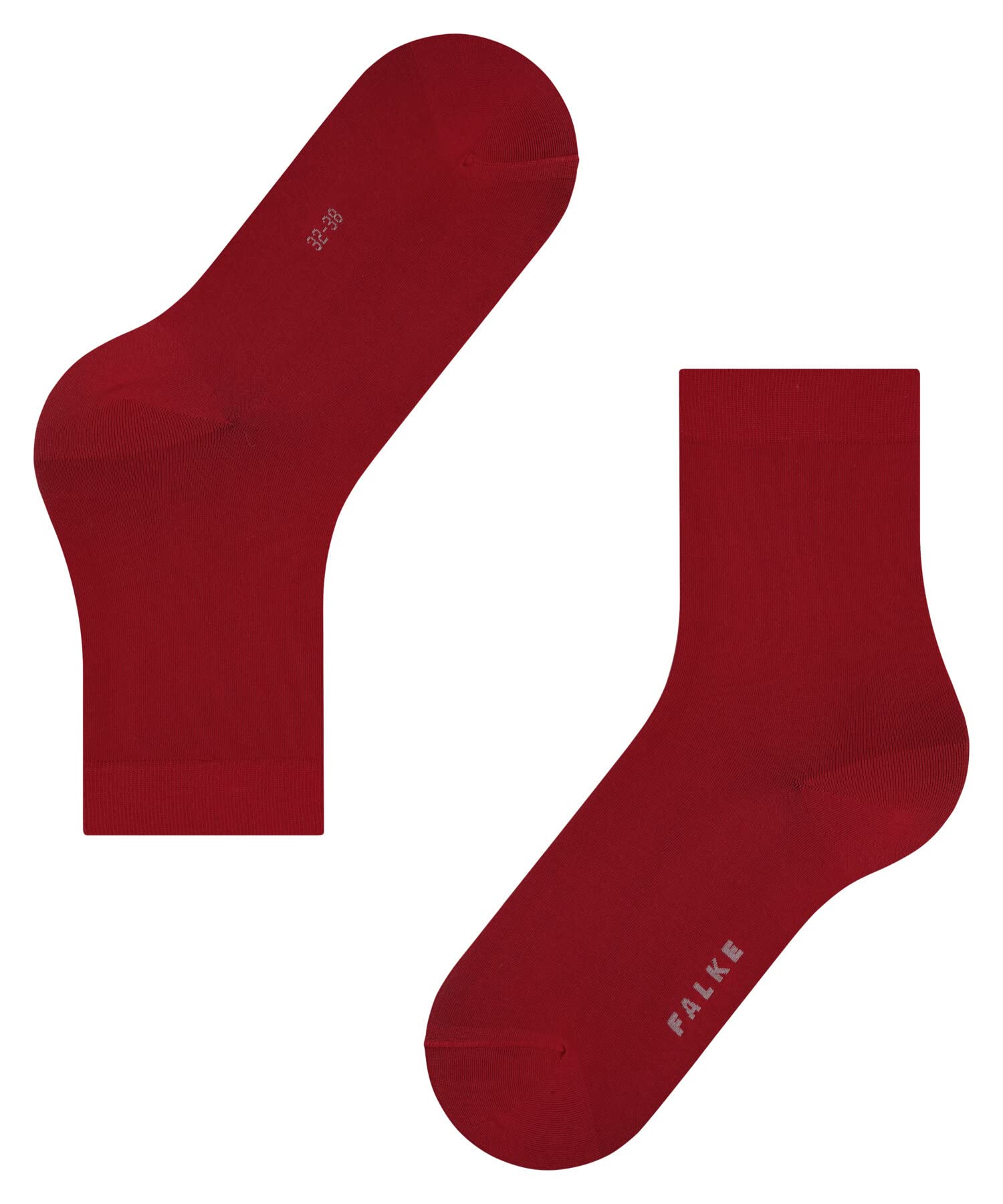 FALKE Cotton Touch W SO fines unies 1 paire, Chaussettes Femme, Rouge (Scarlet 8228) nouveau - écologique, 39-42