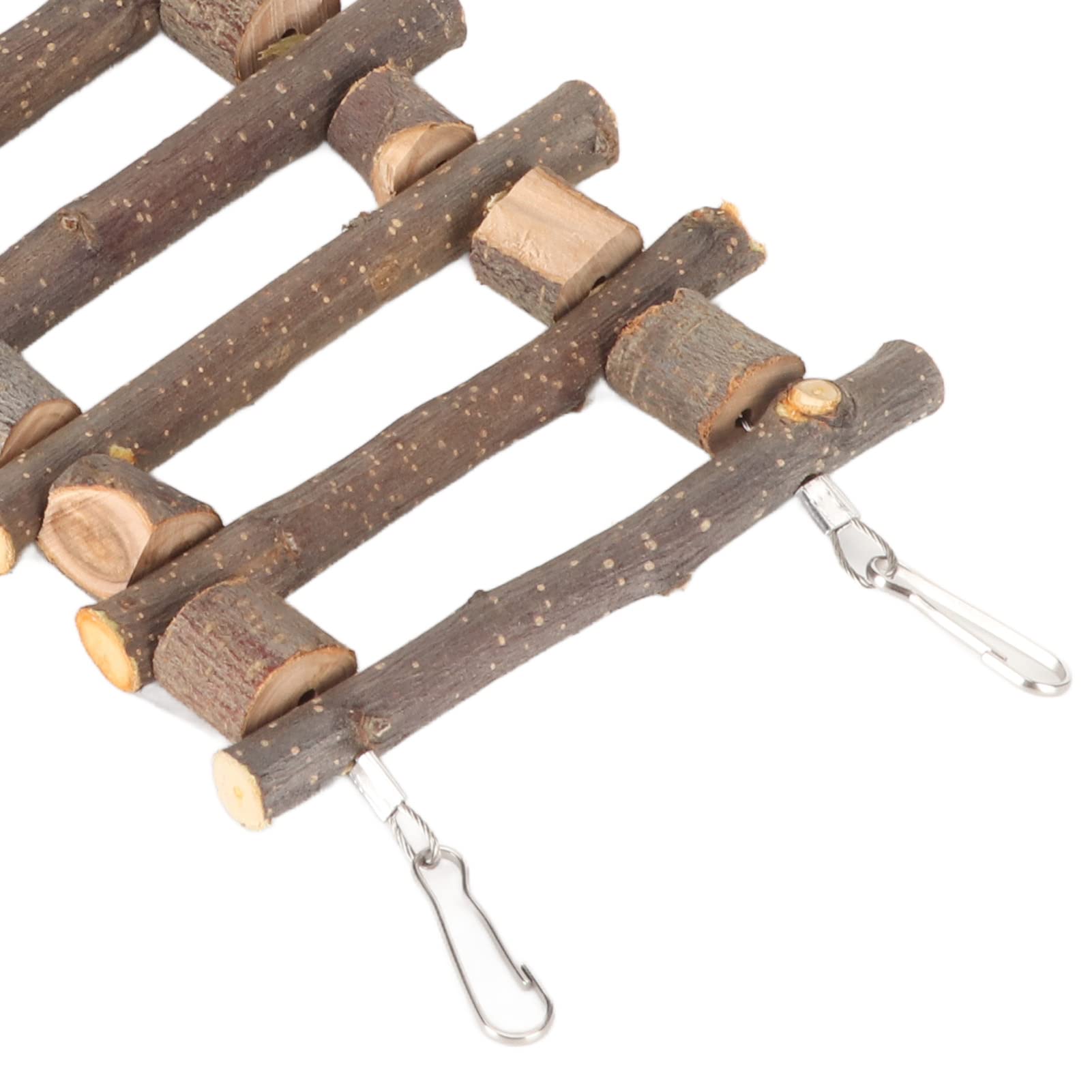 Puente masticable Flexible de la Escalada de Mascotas de Madera de Madera de 60 cm para Loros Chinchillas pequeños Animales de Acero Desmontable diseño de Alambre de Acero para (30 cm)