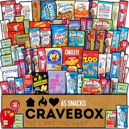 Product Image of the CRAVEBOX Snacks Variety Pack for Adults (65 Count) Halloween Candy Cookies Chips...