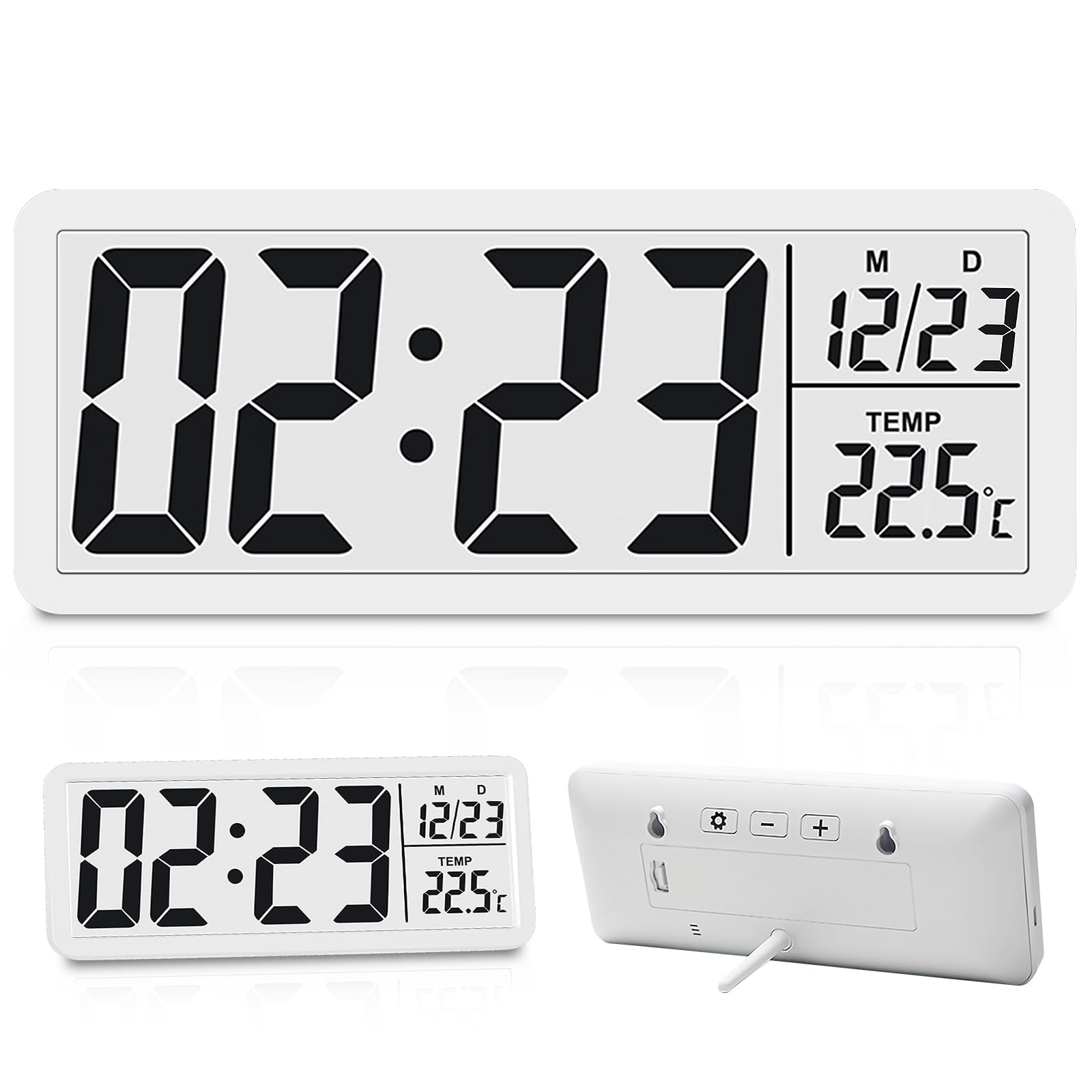 PORFOYO Horloge Murale Numérique, Horloge Digitale, Horloge