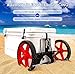 ZLSZTMI Upgraded Cooler Wheel Kit for Yeti/RTIC/Igloo Coolers Wheel Spacing up to19.8 Inches -12 in Wheels Height Adjustable Cart Base for Ice Chest for Heavy Duty Coolers Camping Traveling Red&Black