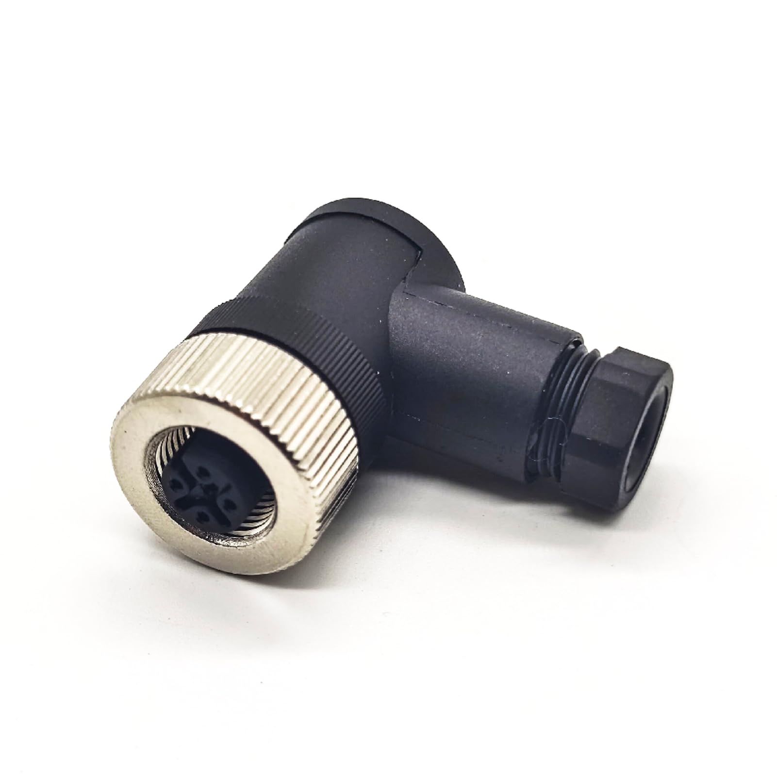Elecbee M12 5 Poli Femmina Connettore, A Codice IP67 Impermeabile, 5 Pin, 90 Gradi, Aviazione, Non Schermato, Attuatore, Circolare per Modulo Fieldbus