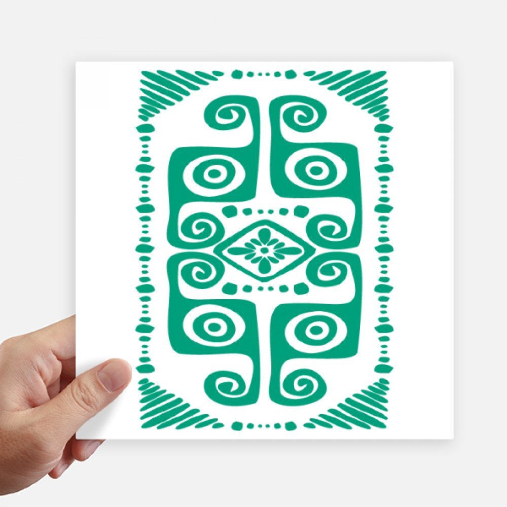 Pegatinas de pescado verde abstracto de 20 cm para pared y maleta DIYthinker