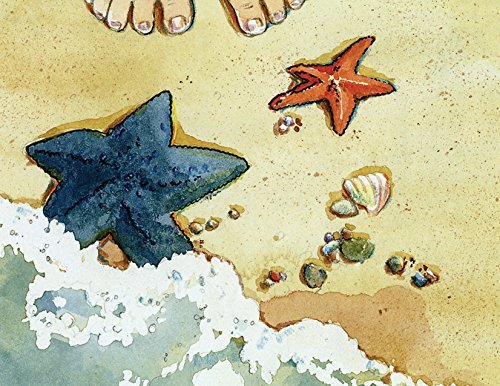 Starfish on the Beach Starfish Story Make a Difference Note Cards Boxed Set - Toes and Starfish - 16 Premium Cards and Matching Envelopes