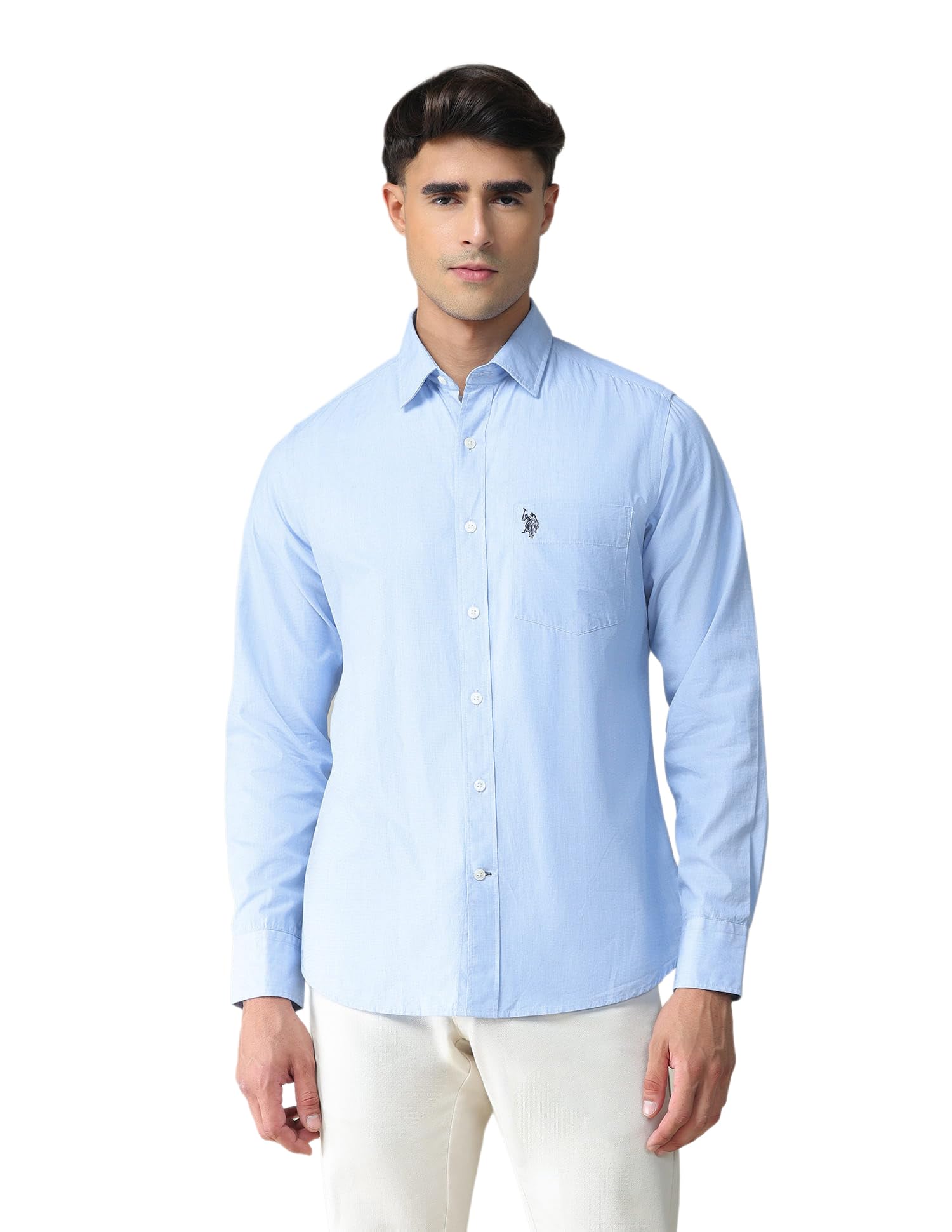 u.s. polo assn. Men's Solid Regular Fit Shirt-picture-19
