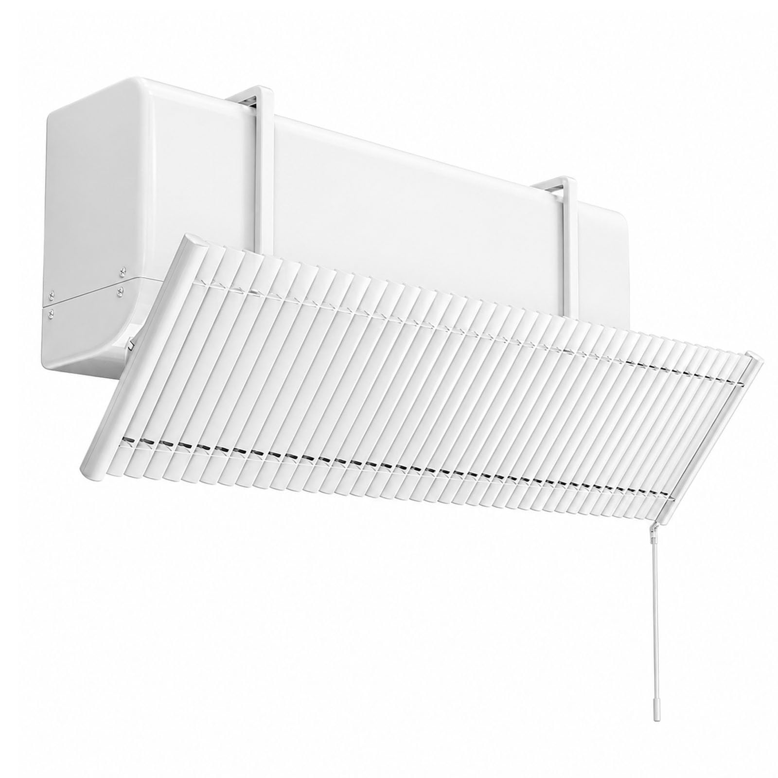 Air Conditioner Deflector, Adjustable AC Vent Deflector with Aluminum Blades, 180° Airflow Guide for Window AC and Wall Units, White