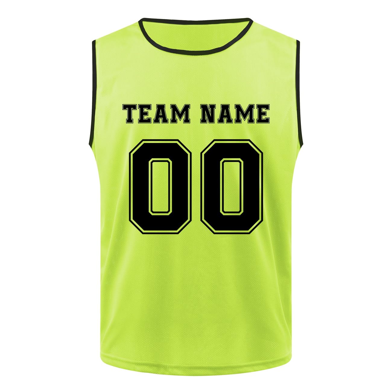 TOPTIE Custom Soccer Pinnies with Numbers Scrimmage Vests, Personalized Mesh Sports Practice Team Jerseys for Soccer-Green-Adult — image 1