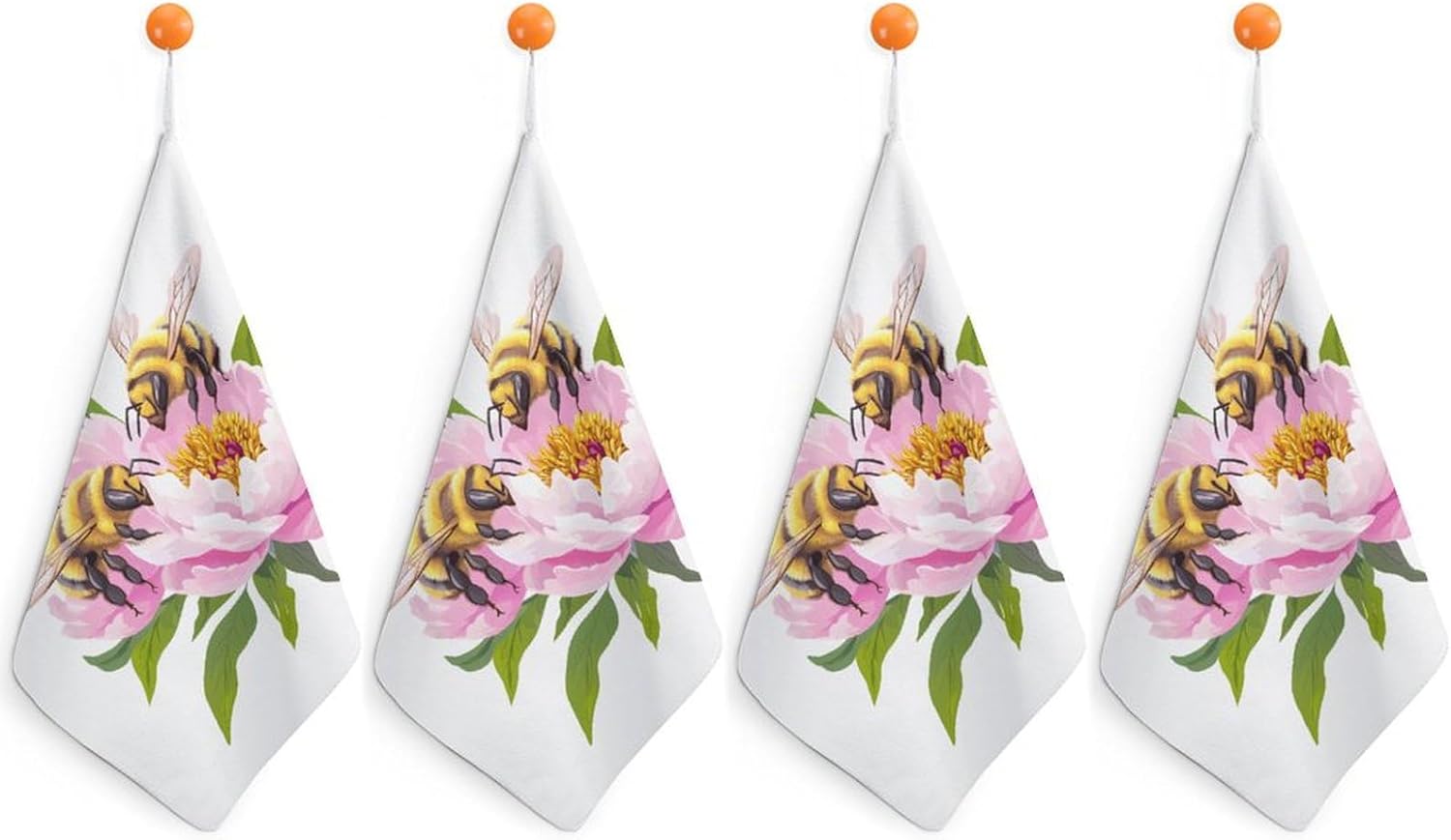 Bee Towel Hand Towels Decorative Towel for Bathroom Kitchen Shower Gym 4PCS