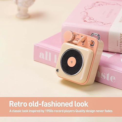 Miniatura 5 de Muzen Mini altavoz Bluetooth, botón portátil de metal, pequeño y lindo altavoz inalámbrico, altavoz de audio recargable de alta fidelidad con cordón