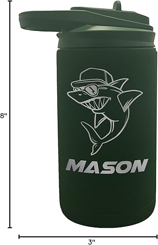 Miniatura 7 de Botella de agua de alta calidad personalizada de 12 onzas con pajilla, vaso aislado de doble pared para niños, niñas, escuela y deportes, grabado