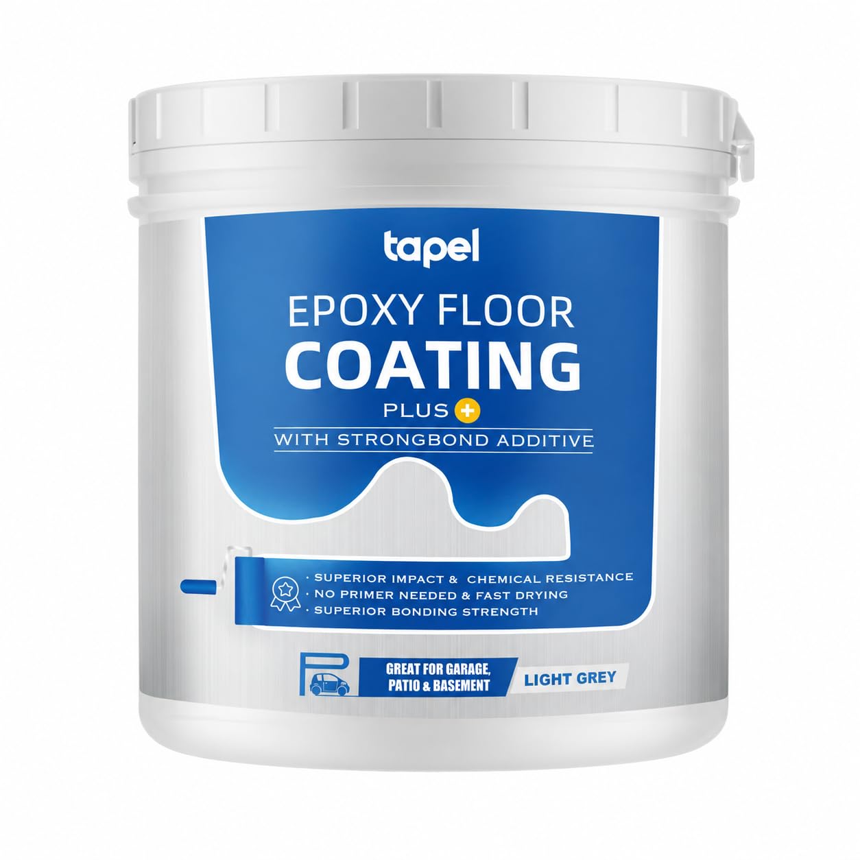 Tapel Epoxy Floor Coating with StrongBond Additive - Light Grey, 1L โ image 1