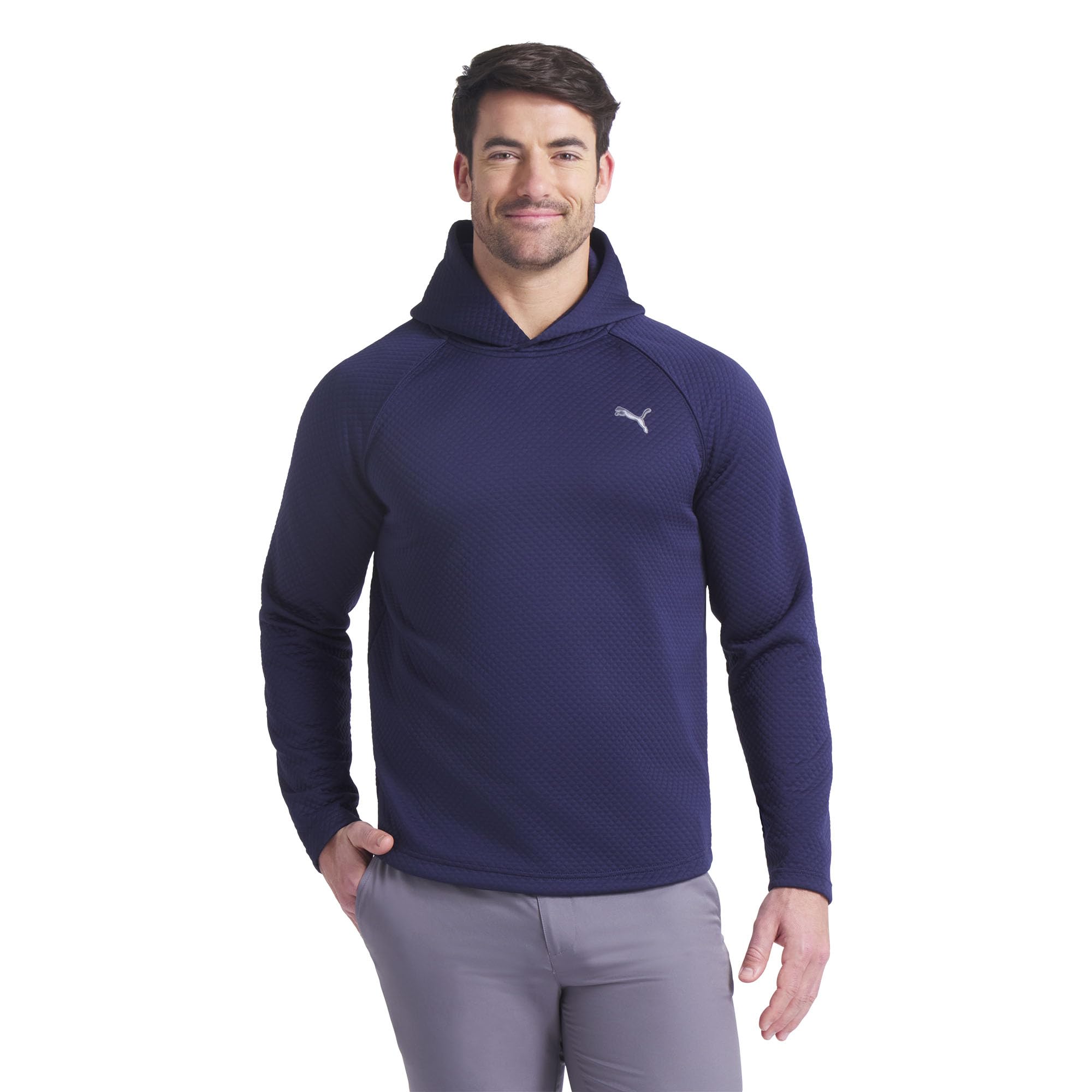 Puma Men's Deep Navy Pebble Hoodie Hooded Sweatshirt, S