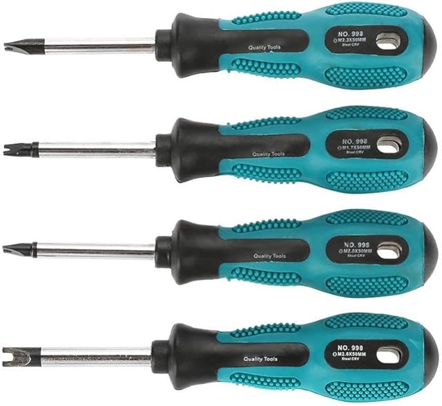 Magnetic U Fork Screwdriver, U Fork Type CRV Screw Driver Precision Screwdriver Set Electronics Repair Tool Multifunctional Hand Tool Screwdriver Repair Tool DIY Tool 4pcs