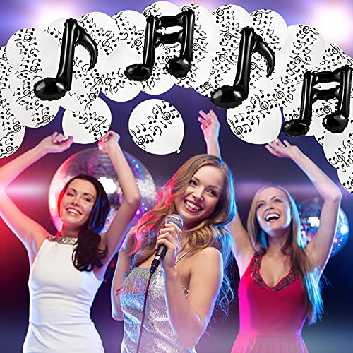 56 Pieces Music Note Balloons Music Themed Party Decorations Include 40 Music Notes Latex Balloon 16 Black Music Note Foil Balloons Mylar Balloons For Birthday Party #TOP4