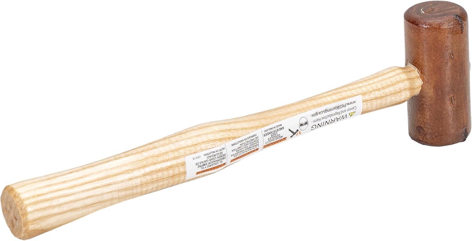 VAUGHAN Rawhide Mallet, Non Marring, Hardwood Handle, 4 oz, RM125, VN58210