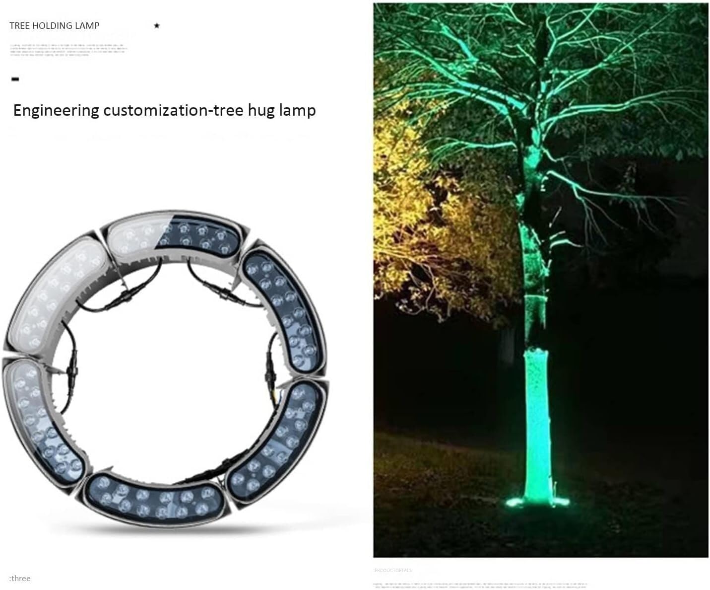 Kolorowe wodoodporne zewnętrzne lampy ogrodowe na choinkę - 7 szt. (12 W 24 V) pierścień jej reflektory do dekoracji krajobrazu idealne do oświetlenia podwórka i ogrodu