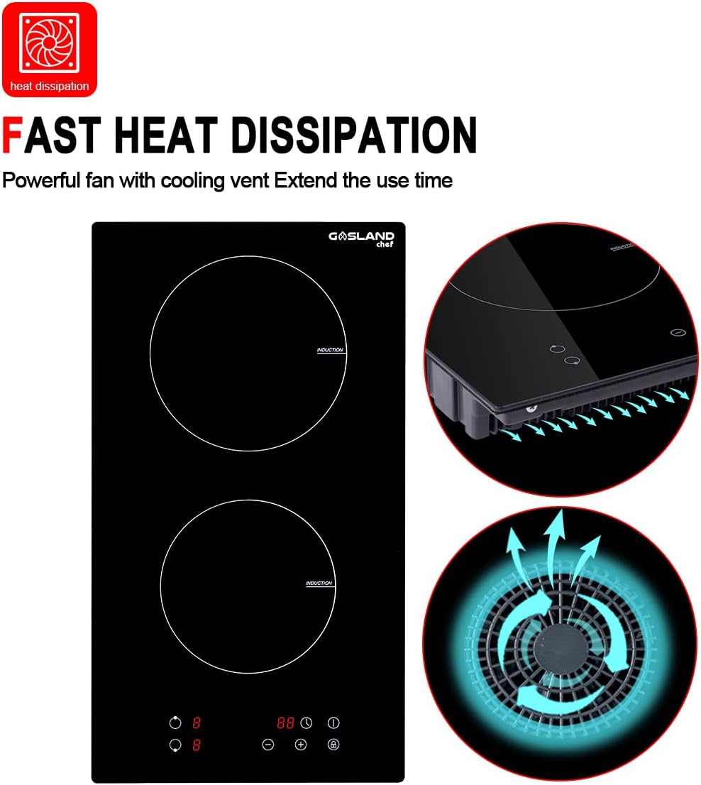 Buy Electric Cooktop 12 Inch, GASLAND Chef IH30BF 2 Burners Induction