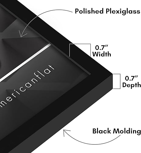 Miniatura 3 de Americanflat - Portarretratos de 14x18 pulgadas con plexiglás pulido, colección Streamline, marco de fotos con borde delgado para exhibir en pared,