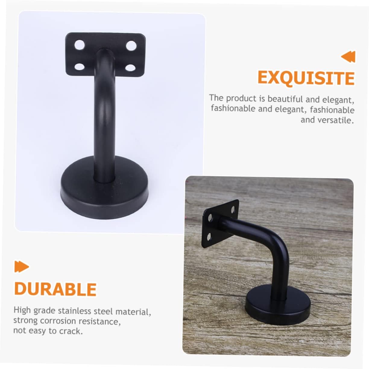 6pcs Stainless Steel Handrail Bracket Elegant Support for Stair Railings Versatile Design for Use for Projects and Guardrail Facilities