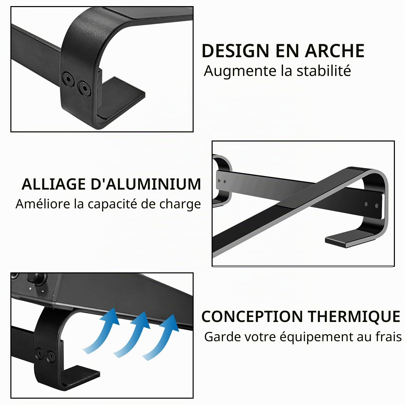 Musiin Support de refroidissement portable en aluminium pour contrôleur de tambour, compatible avec NI Maschine Plus MK3/Ableton Push 3 (noir)