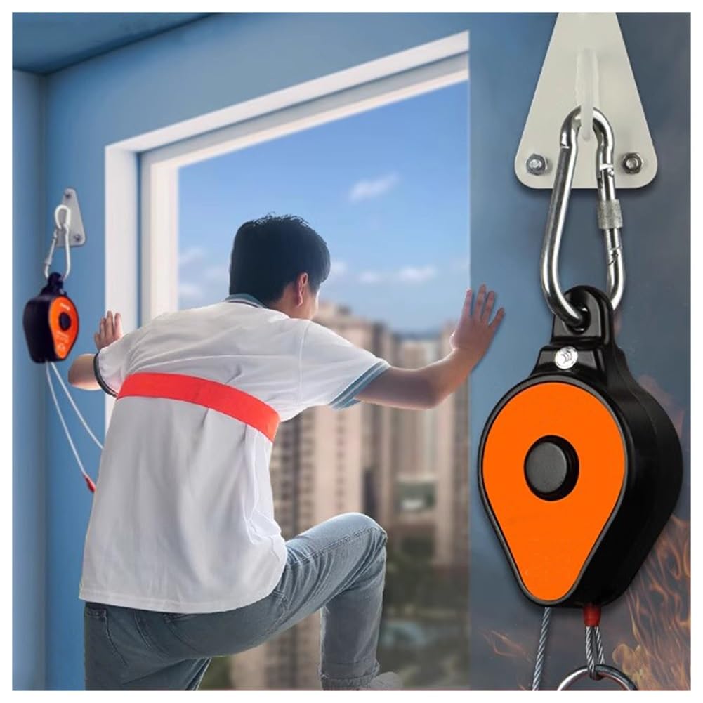 Kit de escape contra incendios cuerda de descenso 2-33 pisos seguridad hogar