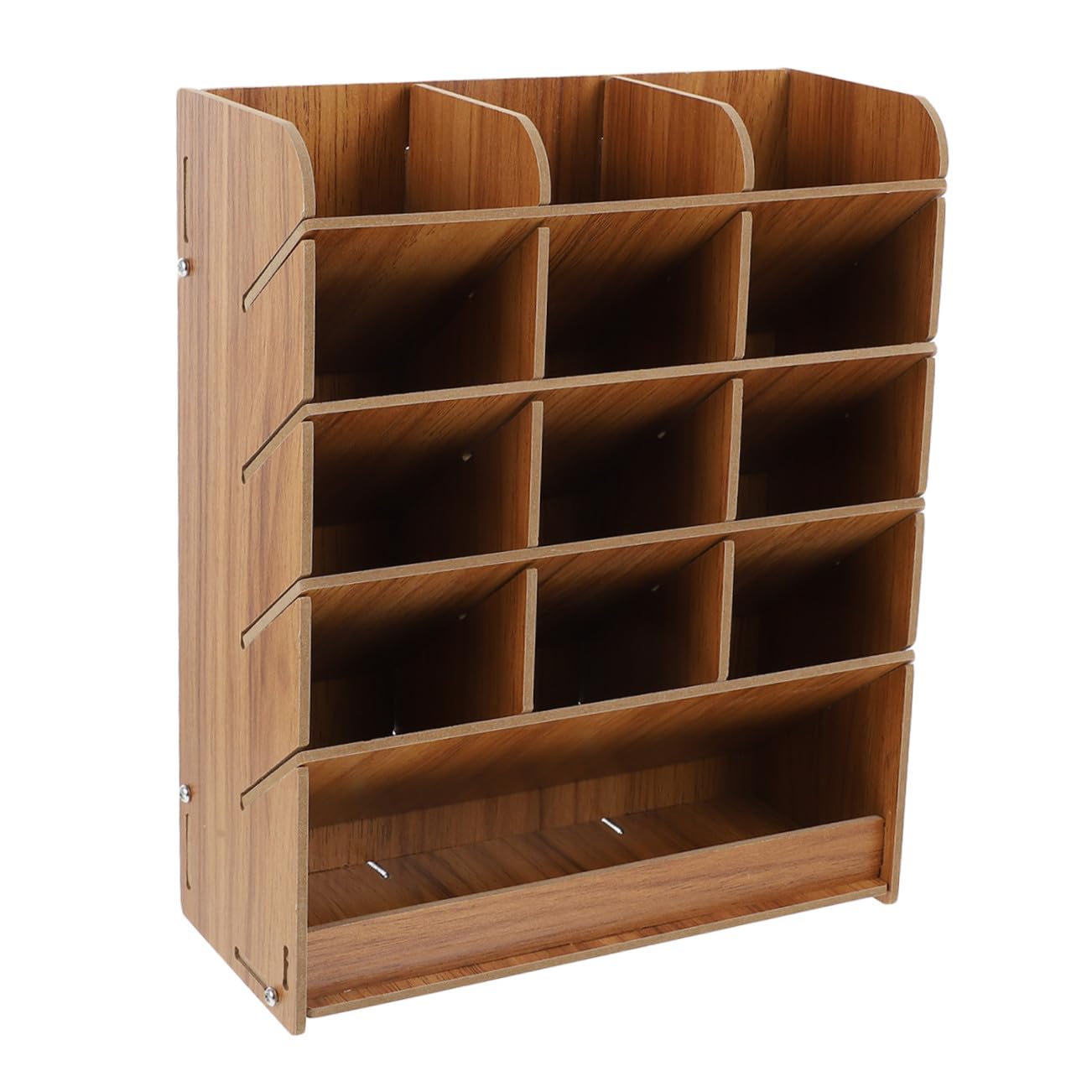 Estuche De Madera Para Lápices Compartimentos Múltiples Organizador De Escritorio y Para y
