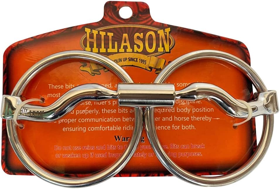 HILASON Horse Bit Loose Ring Low Wide Ported Copper Inlays Stainless Steel | Bits Western Walking Training Equine for Horses
