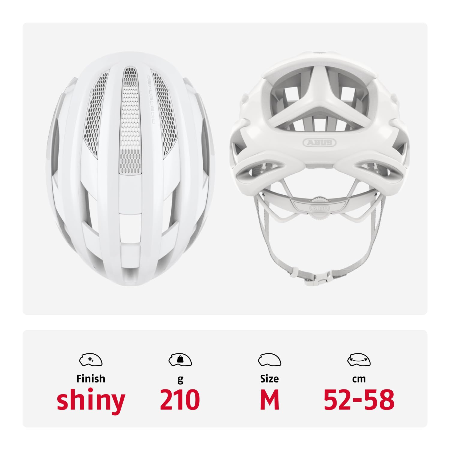 ABUS Rennradhelm AirBreaker - High-End Fahrradhelm für den professionellen Radsport - für Jugendliche und Erwachsene - Helm für Damen und Herren