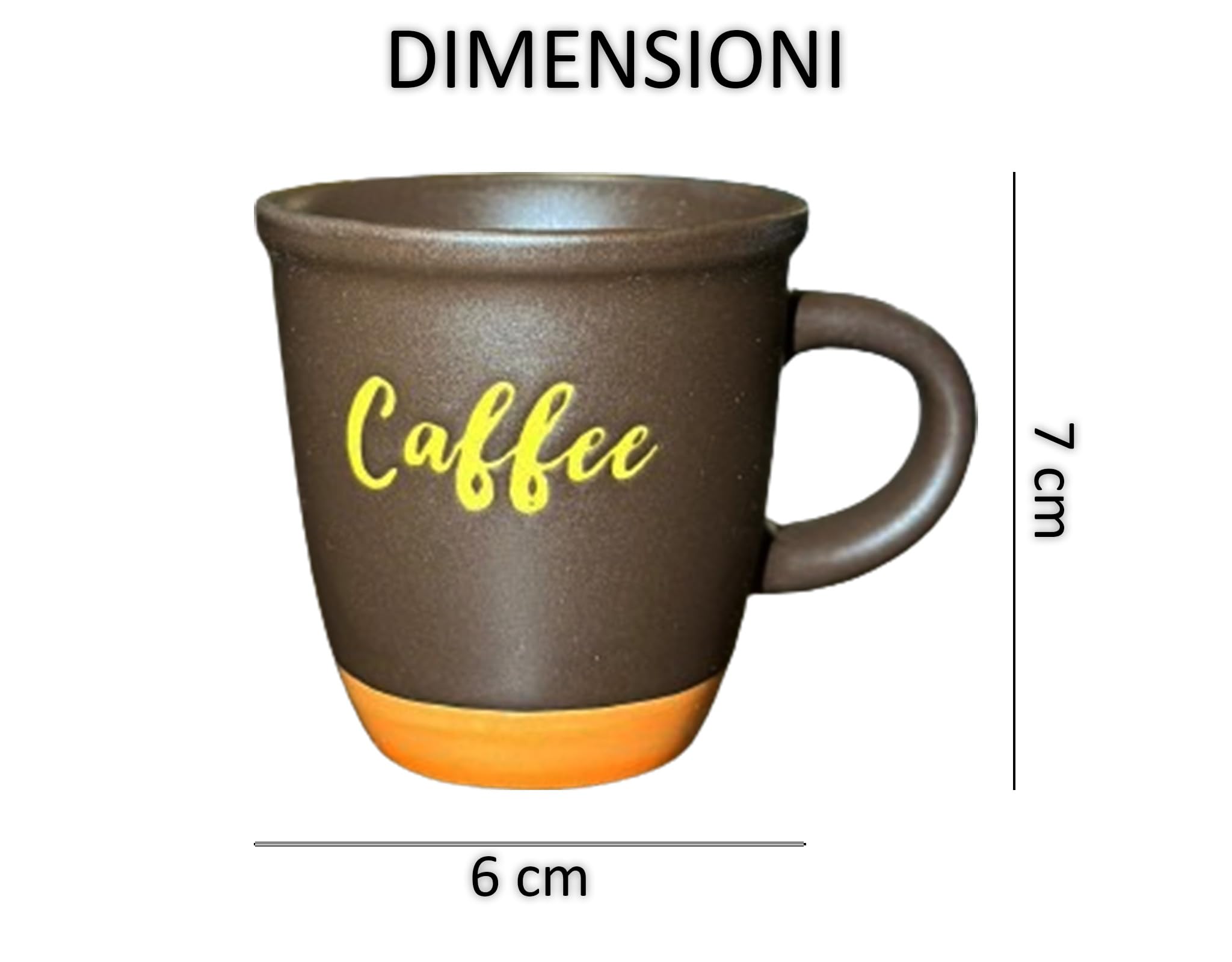 Set 6 Tazzine Caffè MECSAL In Ceramica - 97ml, Design Vari Decori, Con Manico, Per Casa E Bar - Foto 3