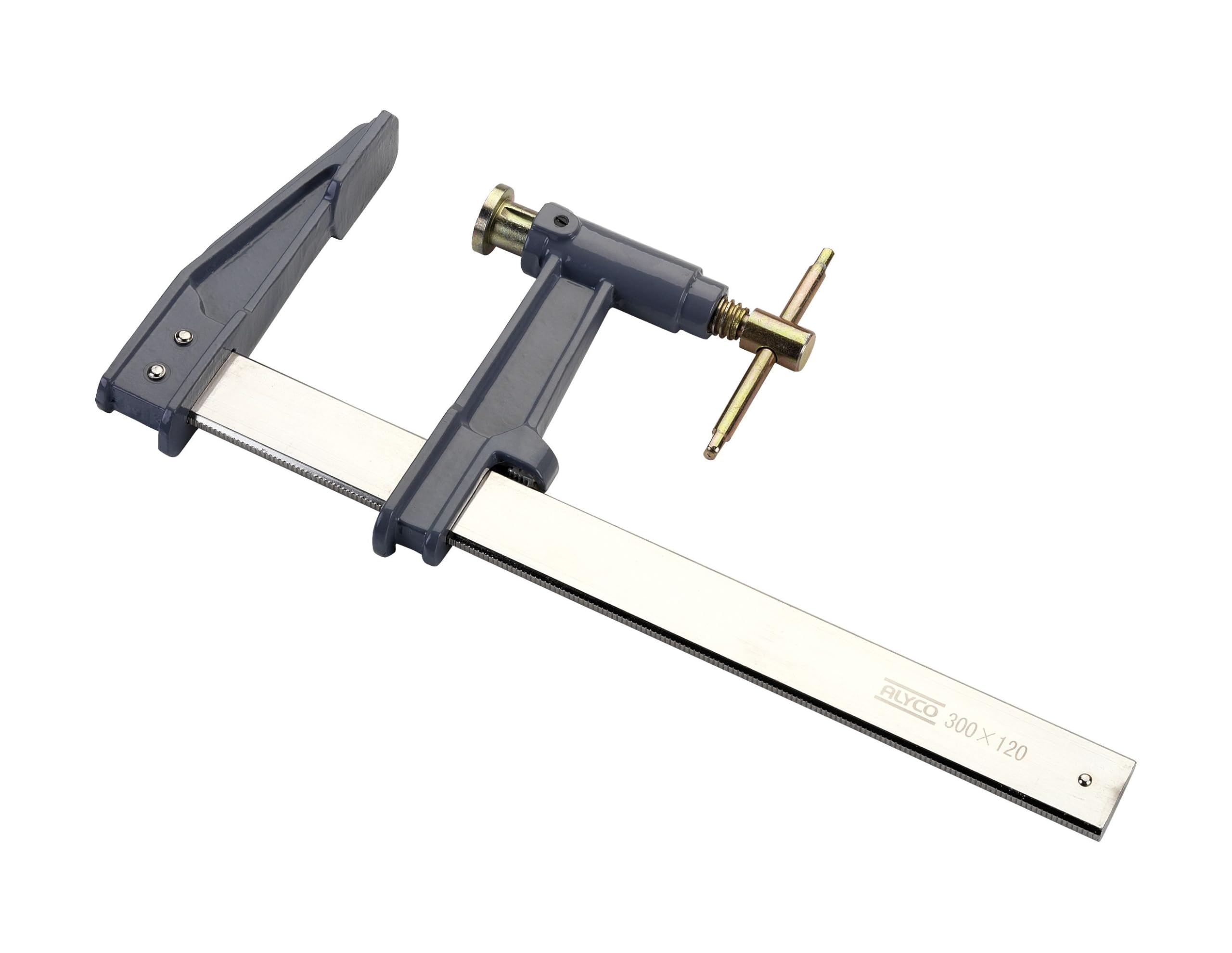 Alyco - Sargento de Apriete Tipo F, Con Émbolo, 600 X 120 mm - 197860