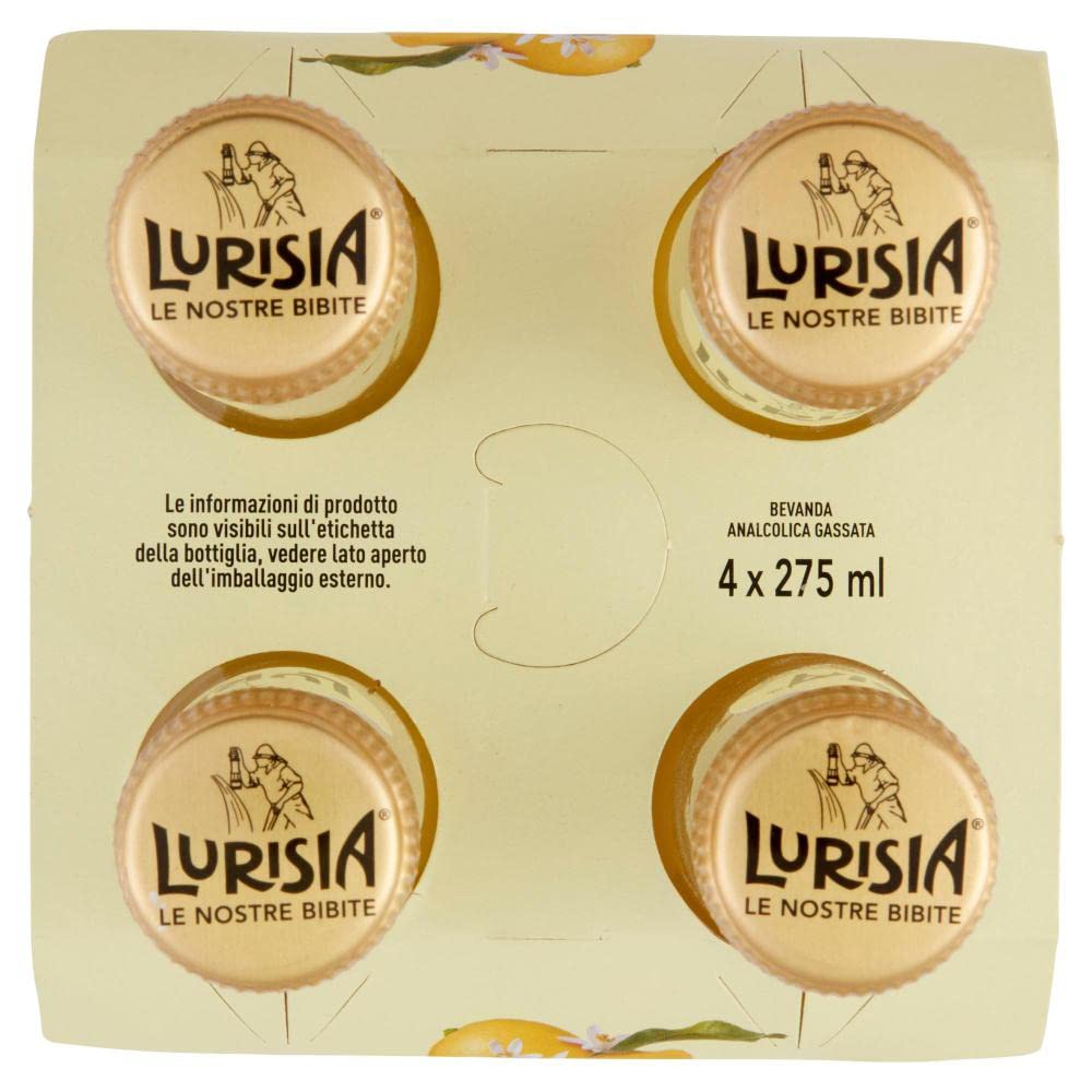 Lurisia Limonata con estratto delle tre fioriture del limone limonada con extracto de las tres flores de limón, 24 x 275 ml