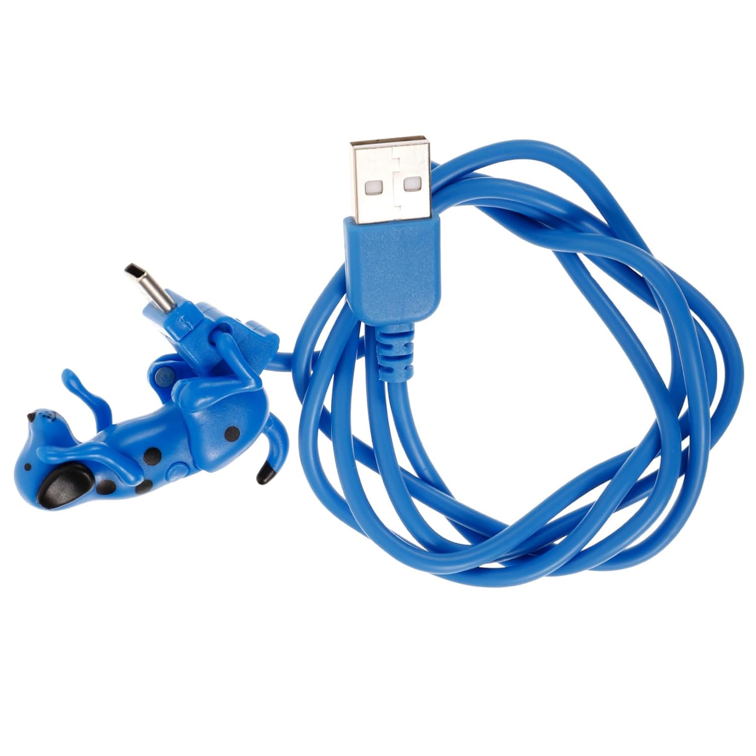 Mikikit Cute Dog USB Charging Cable Fast Charge Metal Plastic Blue