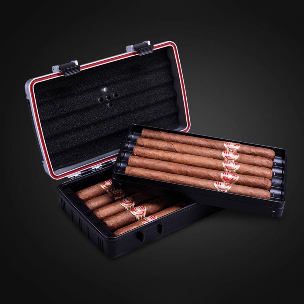 Scatola per Sigari Piccola Fodera in Schiuma per Humidor Portatile per Sigari con Serratura e Design per Porta Sigarette (può Contenere Fino A 10 Sigari) Portasigari,d'oro