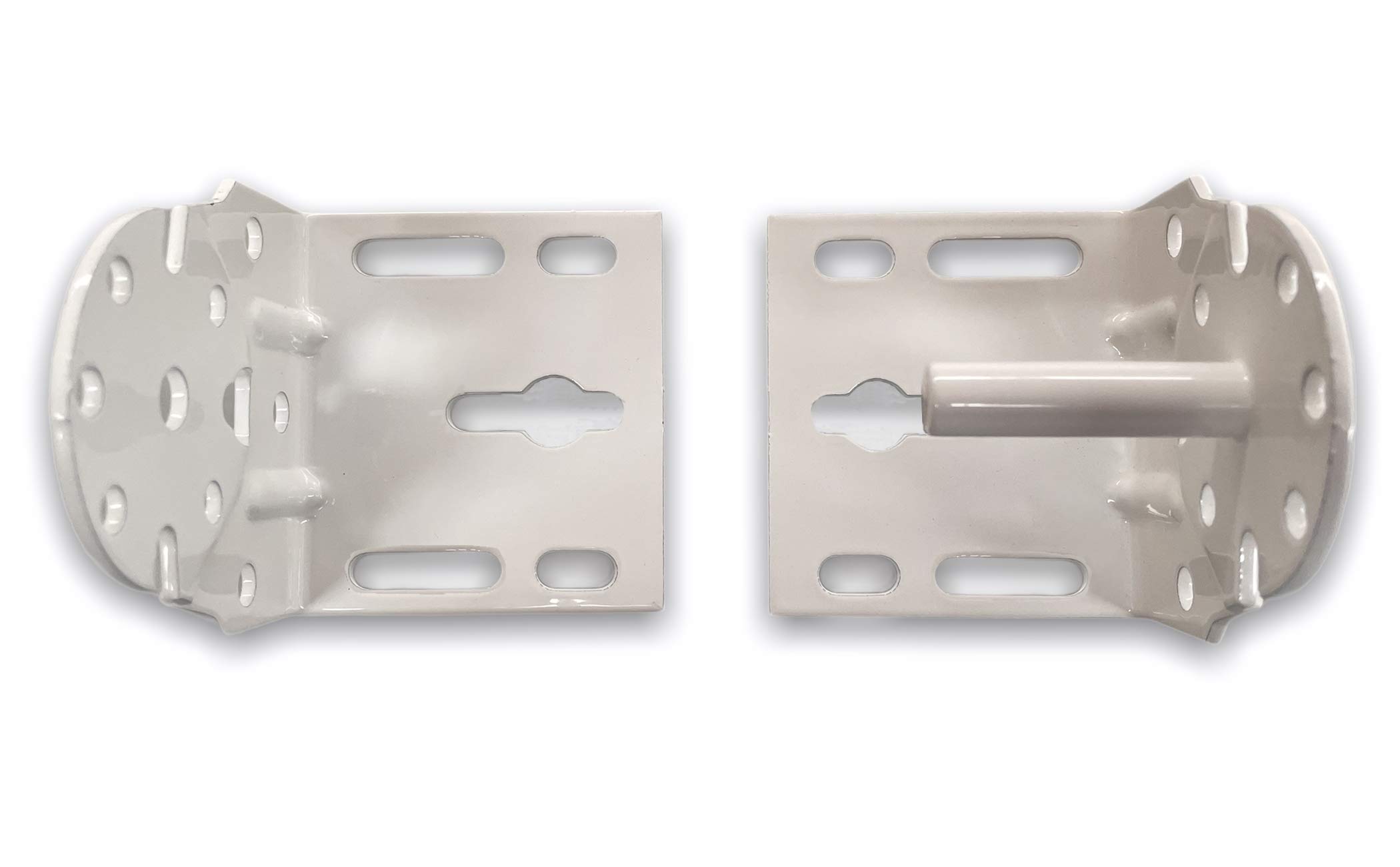 Teletoldo – Juego de 2 Soportes Universales para Toldo | Chapa de Acero Lacado en Blanco | Recambio Profesional para Fijación a Pared o Techo | Resistencia Exterior