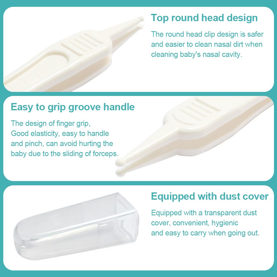 4 Pcs Pince à Épiler Pour Nez De Bébé, Sécurité Pour Bébé Brucelles, Pince à Épiler Pour Bébé, Pince à Épiler Pour Nettoyer Pince