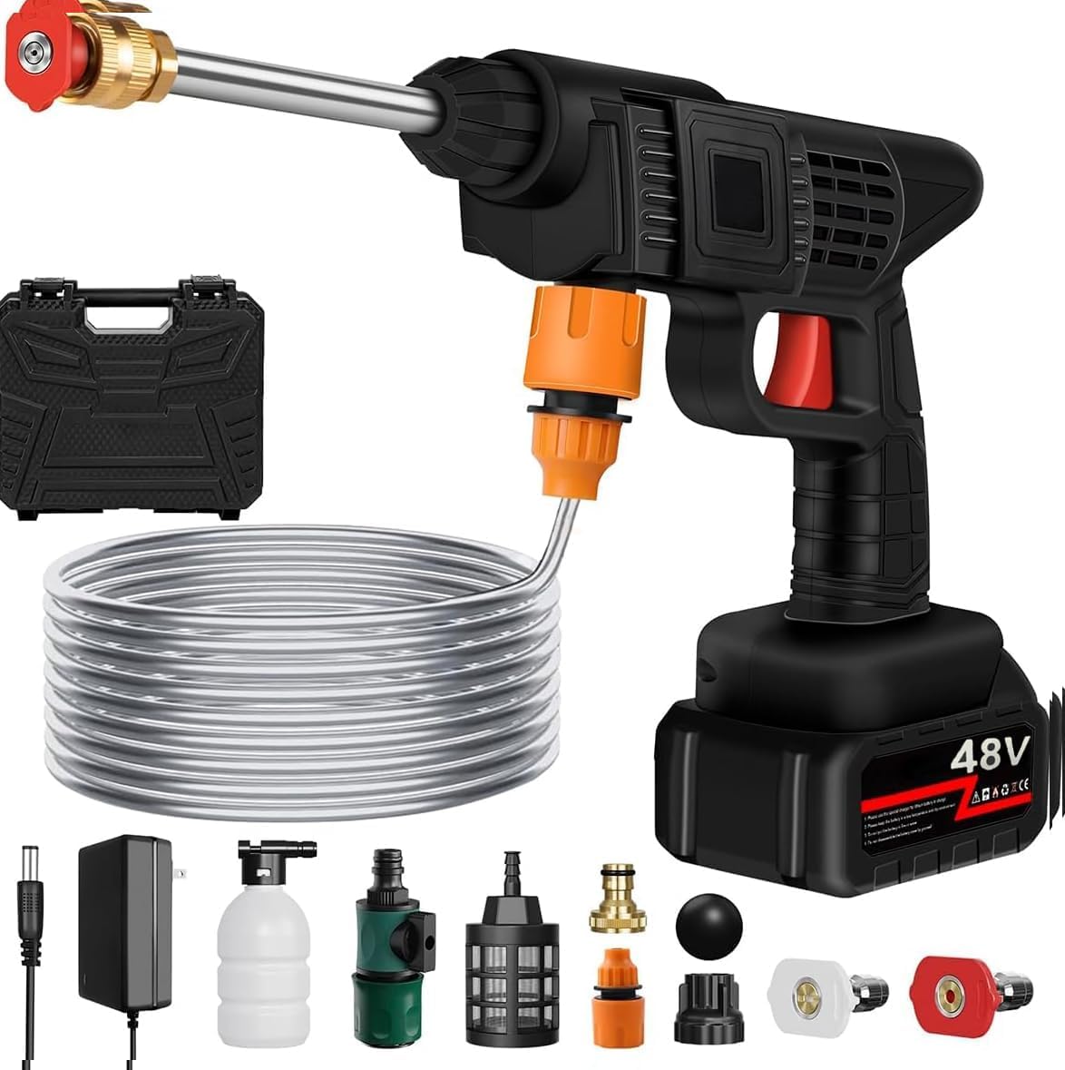 DELICATE Powerful Pressure Washer with 12000 mah Rechargeable Battery, Cordless High Pressure Washer Gun | Home Cleaning Works Like Car & Bike Washing, Gardening (B0DH2N5R2X) Amazon Price History, Amazon Price Tracker