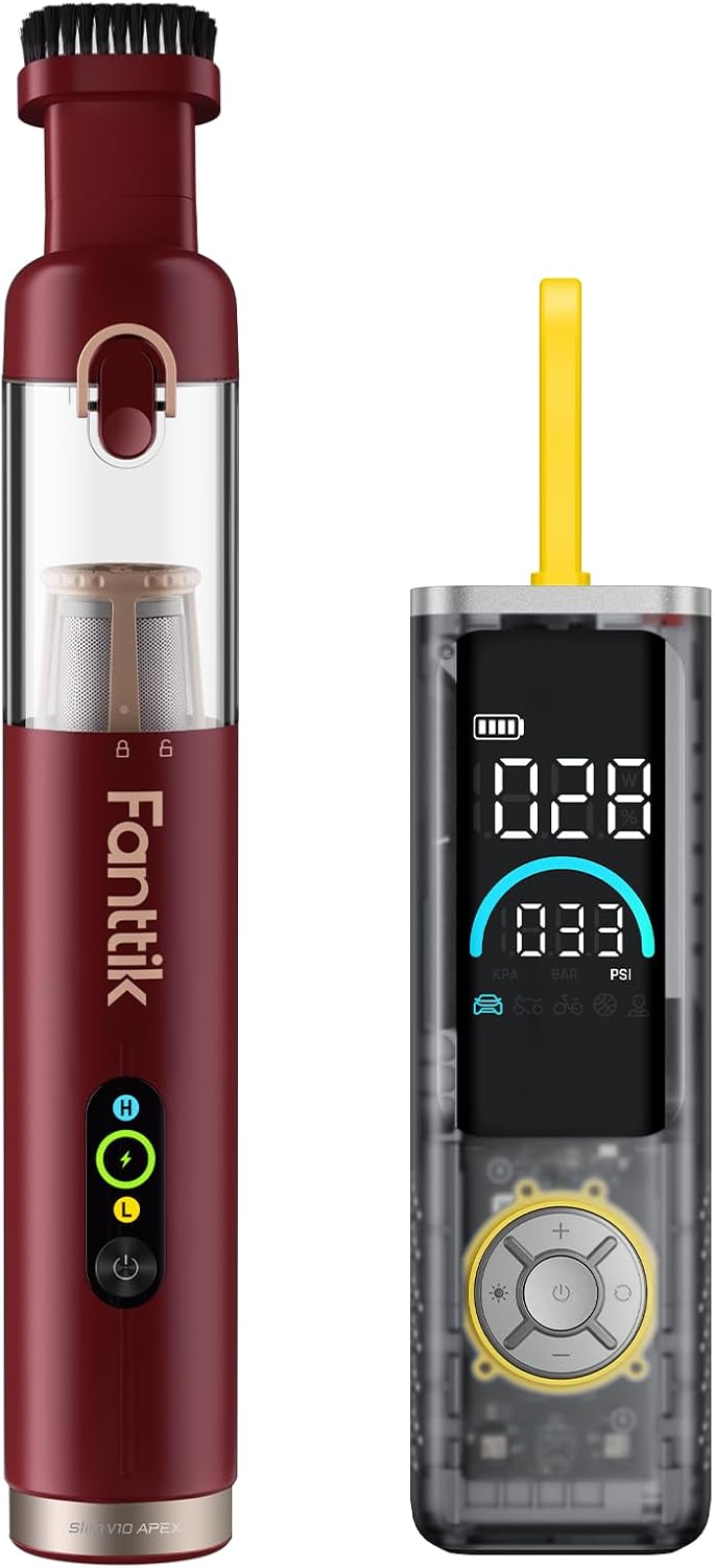 Fanttik Slim V10 APEX Car Vacuum and X9 APEX Inflator
