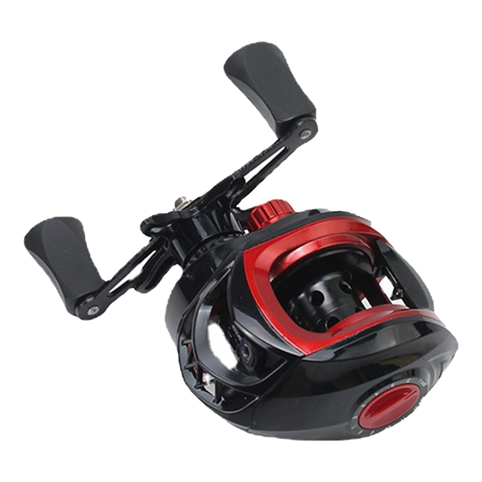 Dpofirs Carrete de Pesca Baitcasting, Carrete de Pesca Redondo, Carrete de Pesca con Relación de Engranaje 7.2:1, Fuerza de Frenado de 8 Kg, Carrete de Pesca Baitcaster, Diseño de