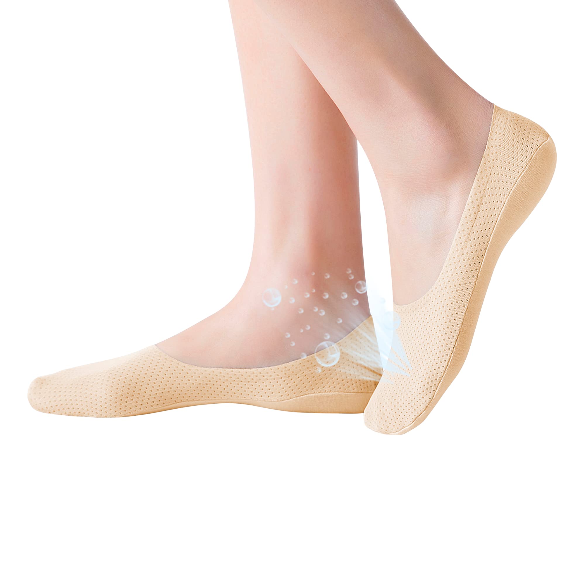 No Show Socks Womens 6 Pairs Hidden Invisible Low Cut Socks Non Slip Socks Womens Breathable Cool Thin Womens Socks