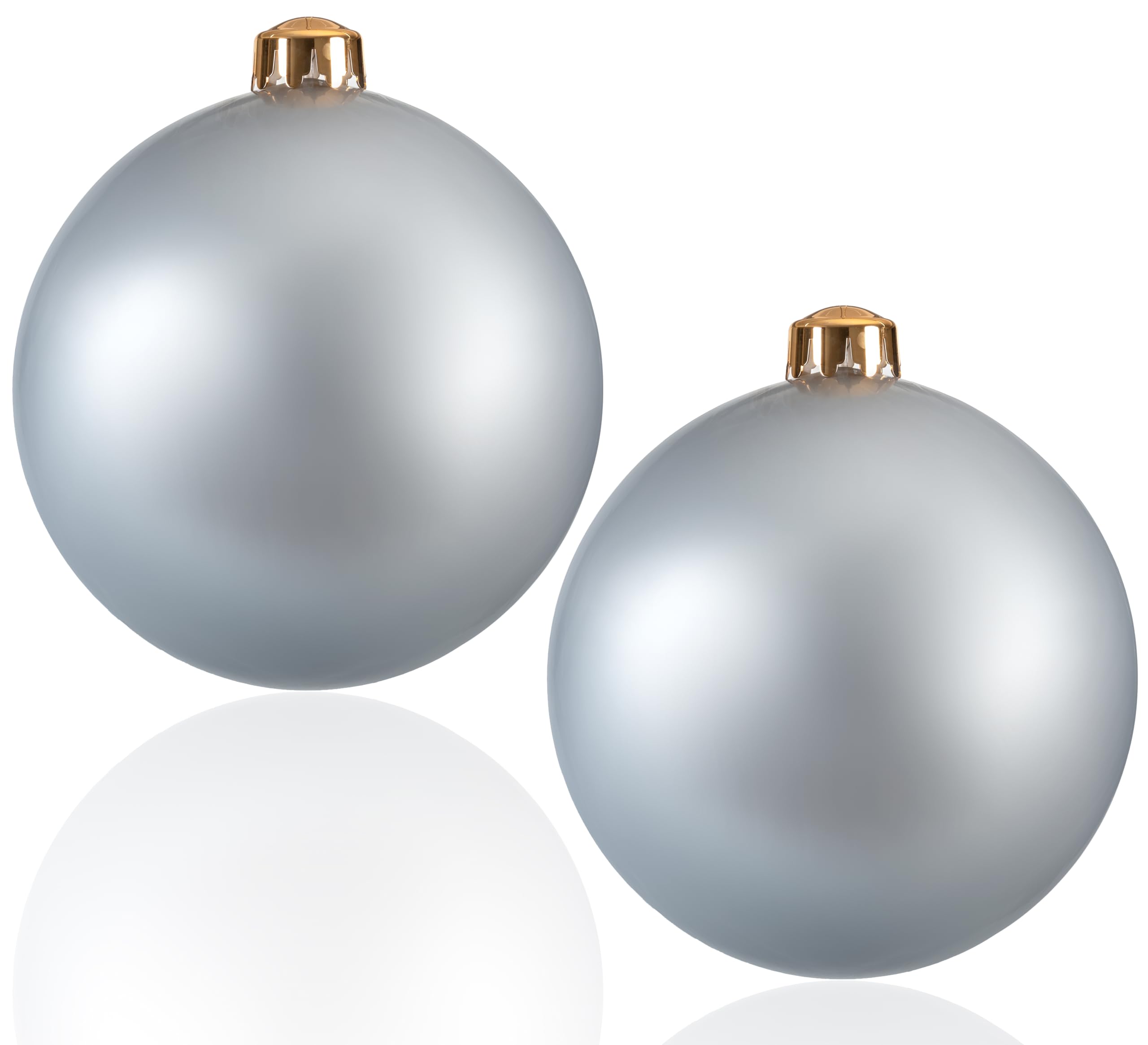 Lot de 2 grandes boules décoratives gonflables - Grandes boules de Noël - Boule d'arrangement de fête de jardin - Boules géantes pour mariage, festivals, décorations de Noël - Boules de cour à