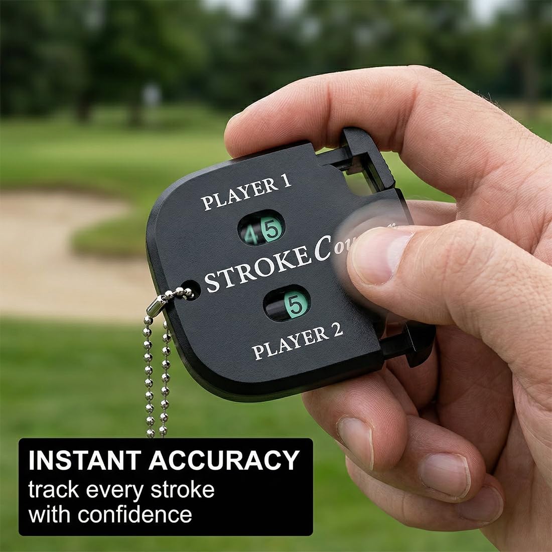 Contatore Golf 2 Pezzi Nero con Moschettone, Segnapunti Manuale Clicker Preciso per Colpi & Punti | Accessorio Affidabile per un Punteggio Esatto