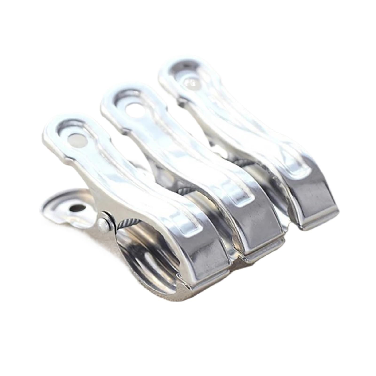 Metal Clothes Pegs 100Pcs 5.5cm Stainless Steel Clips Clothespin Big Towel Clip Clamp For Quilt Windproof Clipping Clamps for Washing Line Fixing Towel Sock Underwear