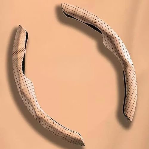 Funda para volante de automóvil compatible con SsangYong Korando Kyron Musso Rexton Rodius Tivoli Turismo Nappa protector de volante segmentado se