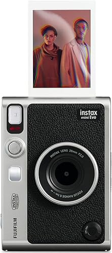 Miniatura 7 de Fujifilm Instax Mini EVO Cámara instantánea híbrida negra + 2 películas instantáneas Mini Twin Pack