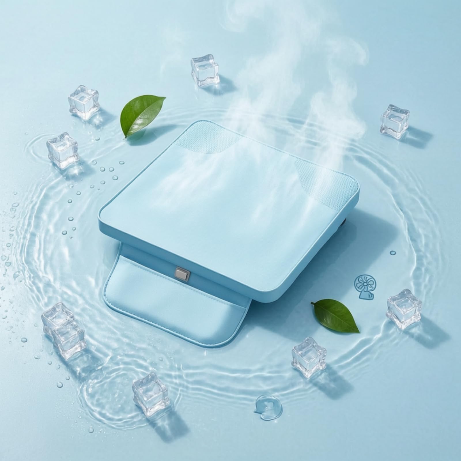 Gralara Cuscino Rinfrescante con Tasca Sottile Cuscino Traspirante Tappetino Rinfrescante per Viaggiatori, Auto